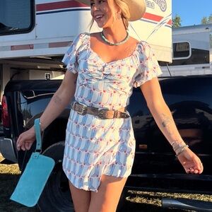 Boot print skort & crop top set